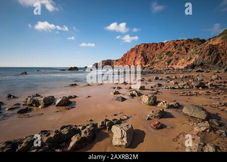 Praia do Amado, Atlantik, Carrapateira, Costa Vicentina, Algarve, Faro, Portugal Stockfoto