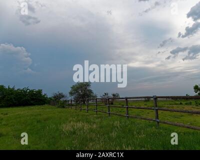 Sturm über den Neusiedler See bei Illmitz im Nationalpark Neusiedler See, burgenland, Österreich Stockfoto