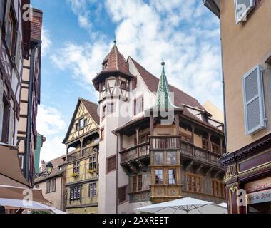 Frankreich, das Elsaß, Colmar, das Maison Pfister in der Altstadt. Stockfoto