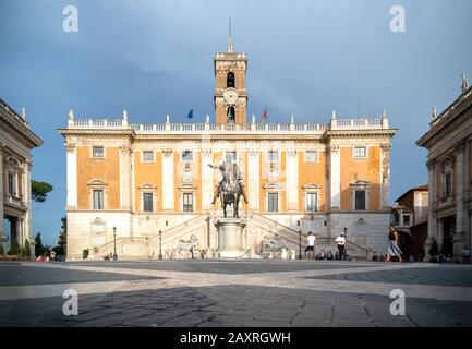 Statue Marc Aurel Kapitol in Rom, Latium, Italien Stockfoto