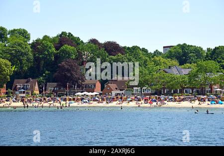 Europa, Deutschland, Schleswig-Holstein, Kiel, Kieler Förde, Ostsee, Möltenort-Heikendorf, Strand, Stockfoto