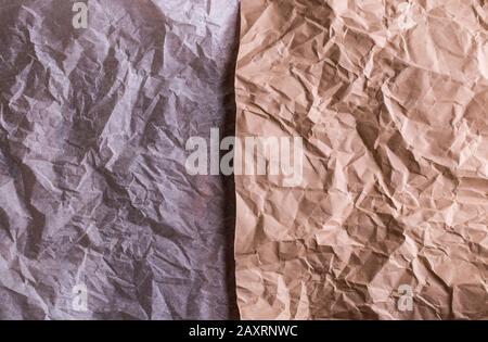 Zwei Arten von Papierhüllen Hintergrund Stockfoto