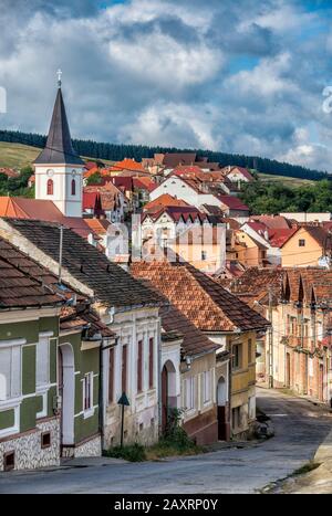 Dorf Poayana Sibiului, Kreis Sibiu, Gebirge Cindrel in Südkarpaten, Siebenbürgen, Rumänien Stockfoto