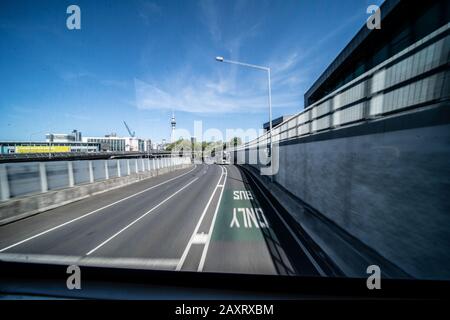 Das Stadtzentrum von Auckland und Umgebung, Neuseeland Stockfoto