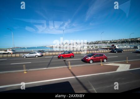 Das Stadtzentrum von Auckland und Umgebung, Neuseeland Stockfoto