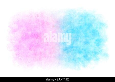 Farbverlauf rosa blau abstrakt auf natürlichem Grunge Aquarell Hand Farbe Hintergrund, Vektorgrafiken Stockfoto