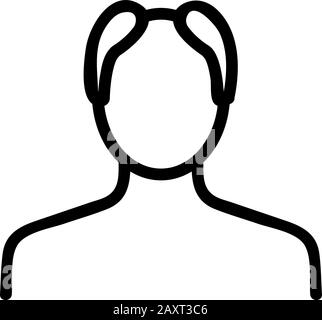 Kahlheit Symbol Vektor. Isolierte Darstellung des Kontursymbols Stock Vektor