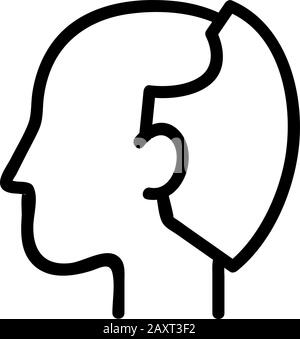 Kahlheit Symbol Vektor. Isolierte Darstellung des Kontursymbols Stock Vektor