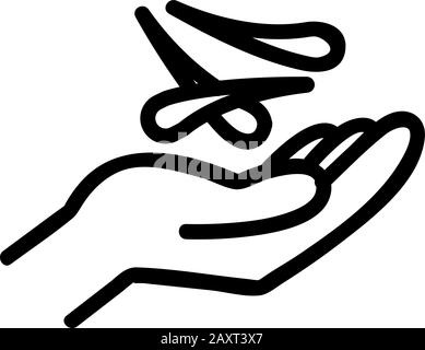 Kahlheit Symbol Vektor. Isolierte Darstellung des Kontursymbols Stock Vektor