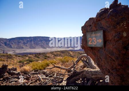 Fotos, die in der Umgebung des Teide-Nationalparks aufgenommen wurden. Stockfoto