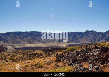 Fotos, die in der Umgebung des Teide-Nationalparks aufgenommen wurden. Stockfoto