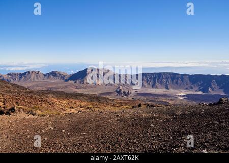 Fotos, die in der Umgebung des Teide-Nationalparks aufgenommen wurden. Stockfoto