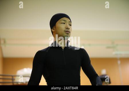 Tokio, Japan. Februar 2020. Ryomei Tanaka (JPN) Boxing: Trainingseinheit für die Olympischen Spiele in Tokio 2020 Boxing Qualifying Events in Tokio, Japan. Credit: Yohei Osada/AFLO SPORT/Alamy Live News Stockfoto