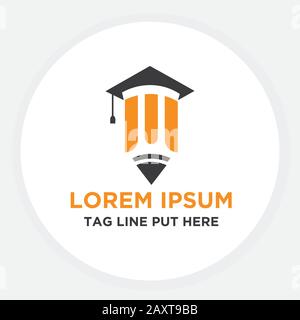 Bildung mit Graduierungskonzept Logo Vector Stock Vektor