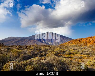 Mount Teide Spanisch: El Teide, Pico del Teide, Vulkan auf der Insel Tena auf den Kanarischen Inseln, Spanien Stockfoto