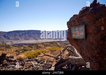 Fotos, die in der Umgebung des Teide-Nationalparks aufgenommen wurden. Stockfoto