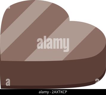 Schokoladensymbol in Herzform, isometrischer Stil Stock Vektor