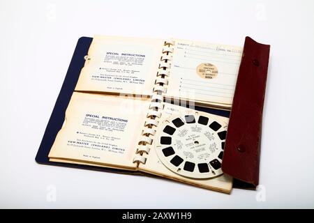 Jahrgangsansicht Stammbuch der Filmscheiben aus den ca. 1950-er Jahren Stockfoto