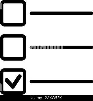 Wahl-Symbol-Vektor. Isolierte Darstellung des Kontursymbols Stock Vektor