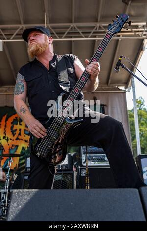 Juli 2015 in Bristol, VA - Jungle Rot auf dem Rockstar Energy Drink Mayhem Music Festival Stockfoto