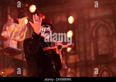 Juli 2015 in Bristol, VA - King Diamond auf dem Rockstar Energy Drink Mayhem Music Festival Stockfoto