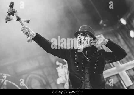 Juli 2015 in Bristol, VA - King Diamond auf dem Rockstar Energy Drink Mayhem Music Festival Stockfoto