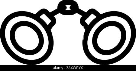 Handschellen Symbol Vektor. Isolierte Kontur symbol Abbildung Stock Vektor