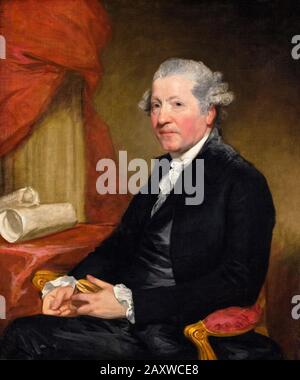 Porträt von Sir Joshua Reynolds (1723-172), Gemälde von Gilbert Stuart 1784 Stockfoto