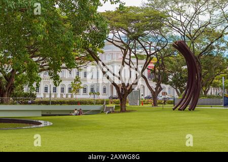 Singapur, Singapur - ca. September 2017: Straßen von Singapur, Singapur. Stockfoto