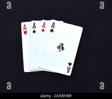 Karten für ein Pokerspiel Stockfoto