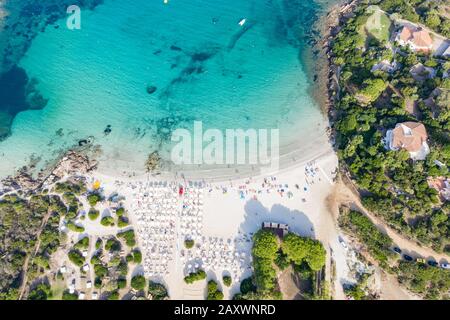 Beeindruckender Blick auf den Strand von sos aranzos Stockfoto