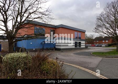 Woodbridge, Suffolk, Großbritannien - 13. Februar 2020: Deben Leisure Center. Stockfoto