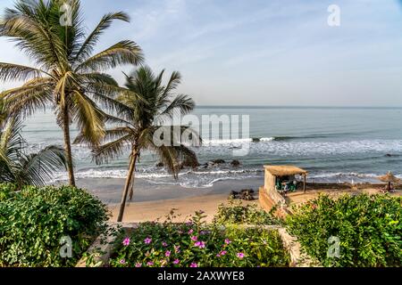 Strand von Strand beim African Village Hotel, Bakau, Gambia, Westafrika, im African Village Hotel, Bakau, Gambia, Westafrika, Stockfoto