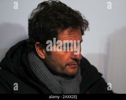 Deva Stadium, Chester, Cheshire, Großbritannien. Februar 2020. Damen Super League Football, Liverpool Womens gegen Arsenal Womens; Joe Montemurro Manager von Arsenal Women vor dem Spiel Credit: Action Plus Sports/Alamy Live News Stockfoto