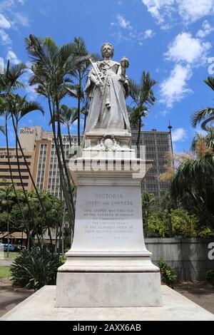 Queen Victoria-Statue von Joseph Edgar Boehm, Abschiedsplatz, Durban, Provinz Kwa Zulu-Natal, Südafrika, Afrika Stockfoto