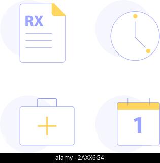 Satz medizinischer Symbole. Stock Vektor