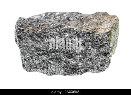 Rohes Sphalerit (Zinkblende) wird auf weißem Hintergrund ausgeschnitten Stockfoto