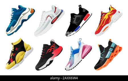 Neue Fitness Sneaker, Fashion Schuhe für das Training Laufschuh. Sport shoes Stock Vektor