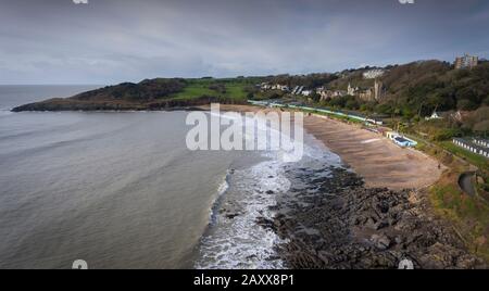 Langland Bay in Swansea UK Stockfoto