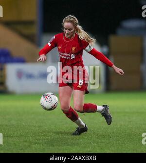 Deva Stadium, Chester, Cheshire, Großbritannien. Februar 2020. Damen Super League Football, Liverpool Womens gegen Arsenal Womens; Sophie Bradley-Auckland (C) von Liverpool Women Credit: Action Plus Sports/Alamy Live News Stockfoto