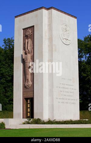 Kapelle auf dem Luxemburger amerikanischen Friedhof und Denkmal in Luxemburg, Luxemburg Stockfoto