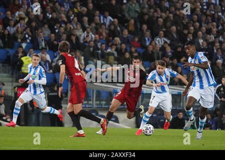 San SEBASTIAN, SPANIEN - Februar, 13: HALBFINALEINZUG DES SPANISCHEN KÖNIGSPOKALS zwischen dem Team REAL GESELLSCHAFT-MIRANDES im REALA-STADION, SAN SEBASTIAN. 2020/02/13. (Foto von Humberto Bilbao/ Credit: Cordon PRESS/Alamy Live News Stockfoto