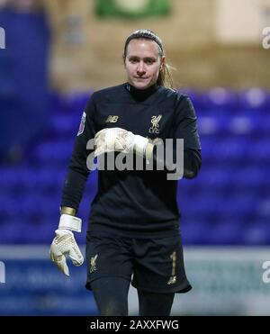 Deva Stadium, Chester, Cheshire, Großbritannien. Februar 2020. Damen Super League Football, Liverpool Womens gegen Arsenal Womens; Torhüterin Anke Preuss von Liverpool Women Credit: Action Plus Sports/Alamy Live News Stockfoto