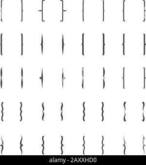 Klammern und Klammern. Vektor Klammern Zeichen, geschweifte Klammern Symbole gesetzt Stock Vektor