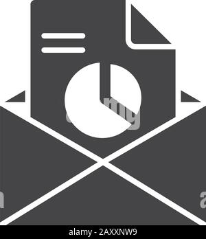 Büroumschläge Dokumentbericht Papier Briefpapier Verbrauchsmaterial Vektor Illustration Silhouette auf weißem Hintergrund Stock Vektor