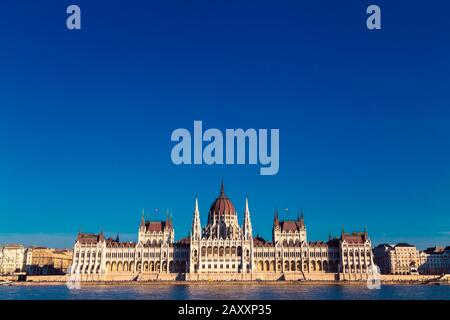 Parlamentsgebäude in Budapest, Ungarn Stockfoto