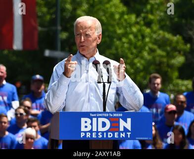Philadelphia, PA, USA - 18. MAI 2019: Joe Biden Besucht die Kickoff-Campaign-Rallye von Joe Biden zur Präsidentschaftswahl 2020. Stockfoto