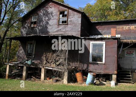 Die verlassene Rockhaven Mill im Bedford County, VA, USA Stockfoto