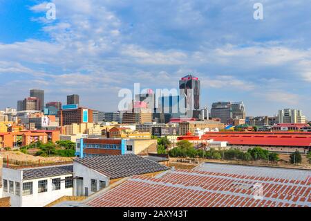 Johannesburg, Südafrika, 22. Oktober 2011: Panoramablick auf die Skyline von Johannesburg, Südafrika. Stockfoto