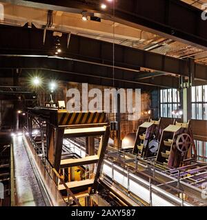 Innenansicht des Kohlewaschwerks, Zeche Zollverein, Essen, Ruhrgebiet, Nordrhein-Westfalen, Deutschland Stockfoto